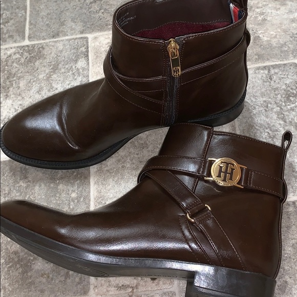 Tommy Hilfiger Shoes - Tommy Hilfiger Brown Booties
